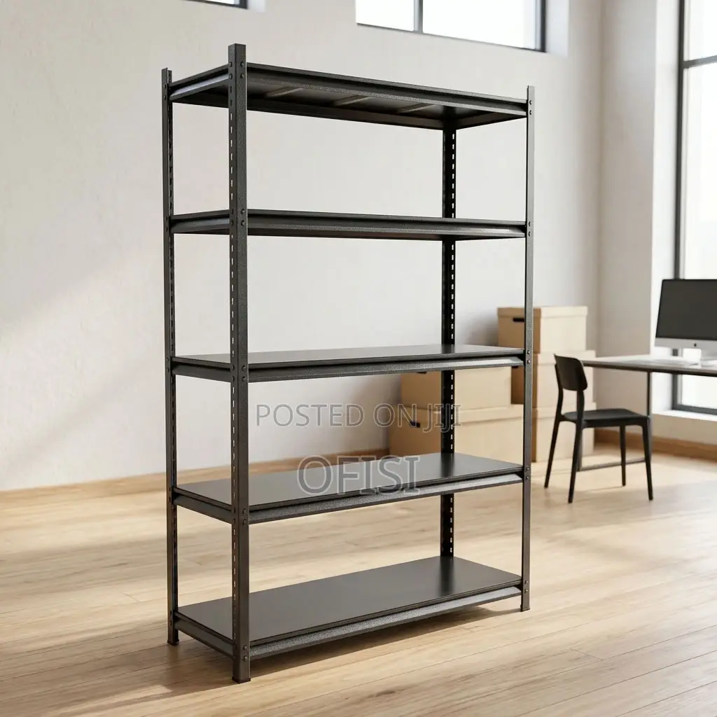 Storage Rack; Adjustable 5-Shelf Steel Storage Rack