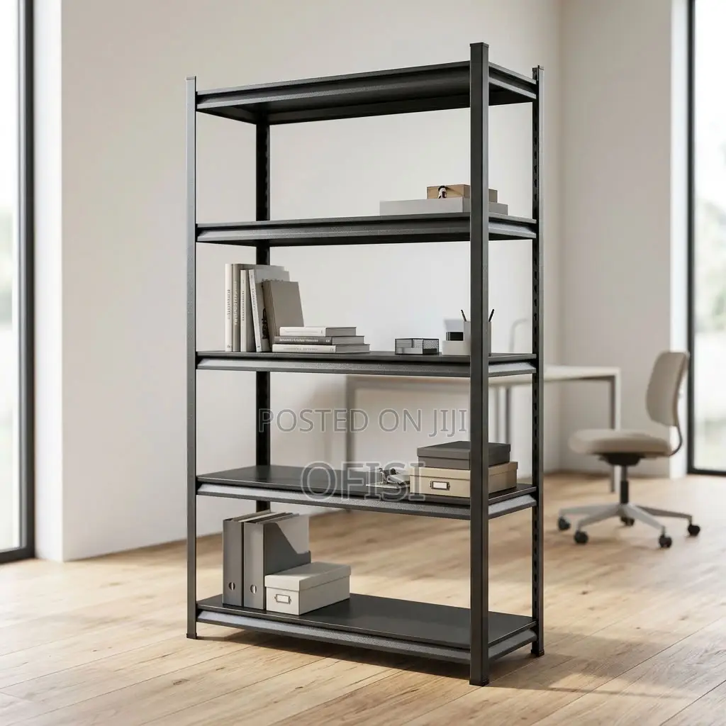 Storage Rack; Adjustable 5-Shelf Steel Storage Rack