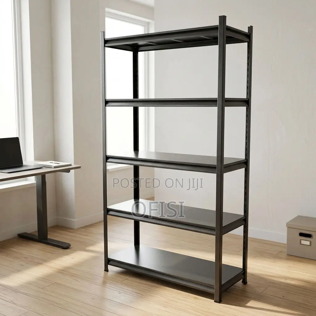 Storage Rack; Adjustable 5-Shelf Steel Storage Rack