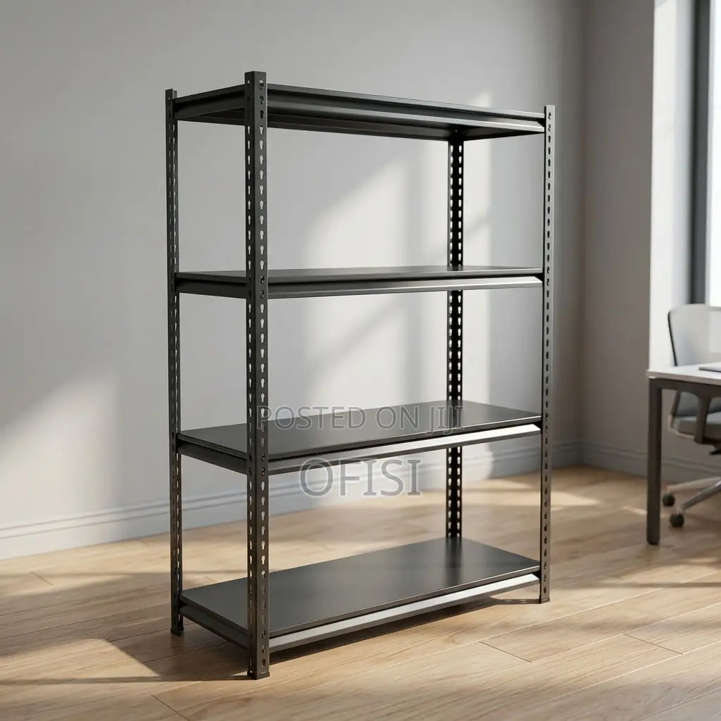 Storage Rack; Adjustable 5-Shelf Steel Storage Rack
