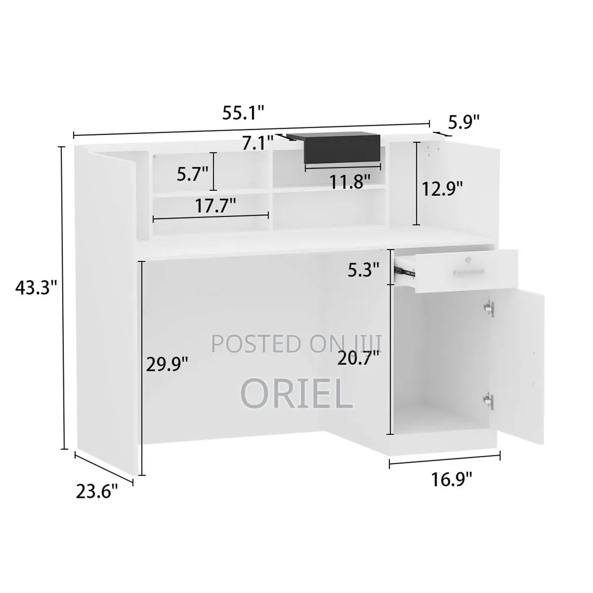 Office Reception Desk : Minimalist Reception Desk - 2M