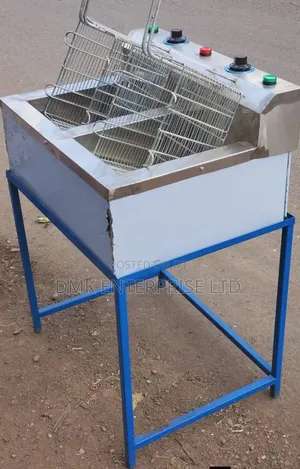 Jua Kali Electric Double Deep Fryer With a Stand