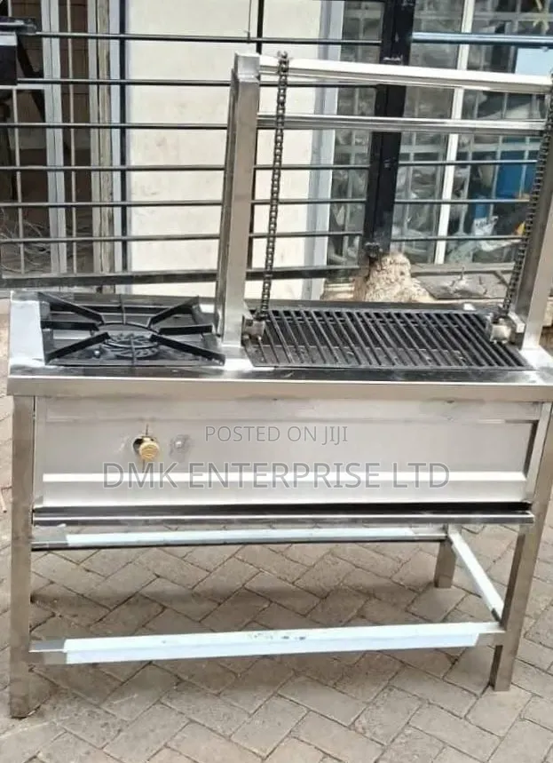 Stainless Steel Combination Cooking and Grilling Unit