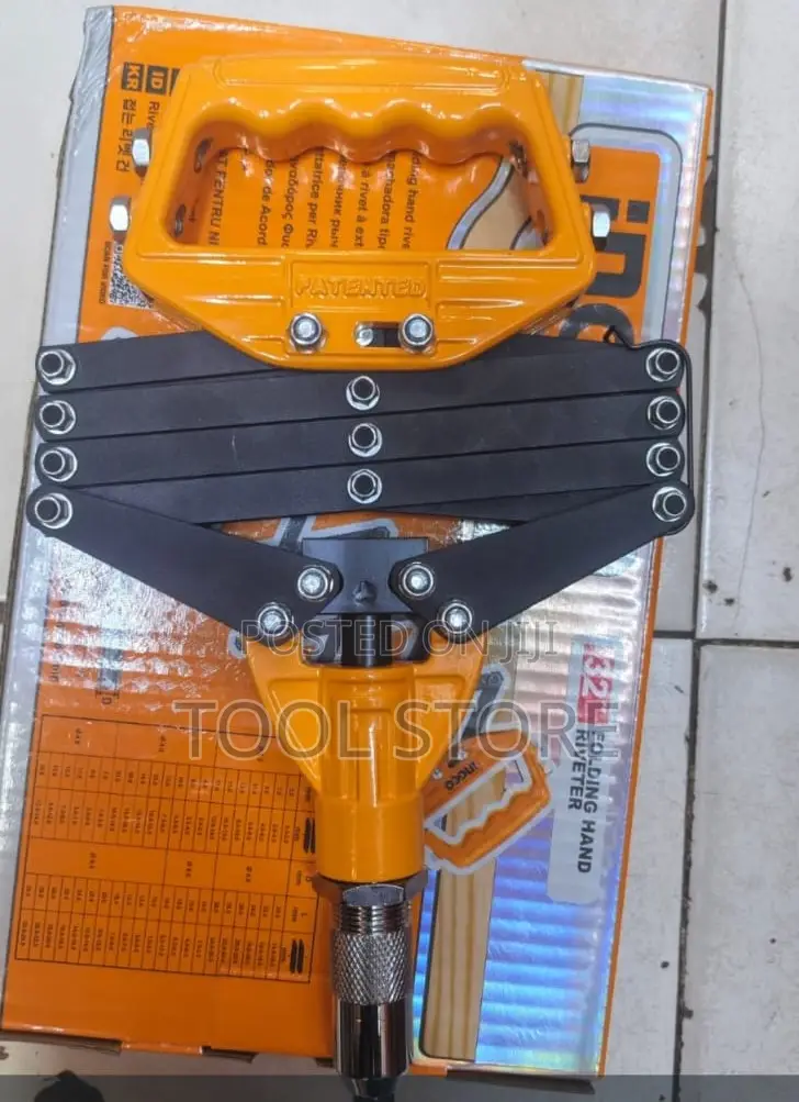 Heavy-Duty Folding Hand Riveter/Long-Handle Manual Rivet Gun