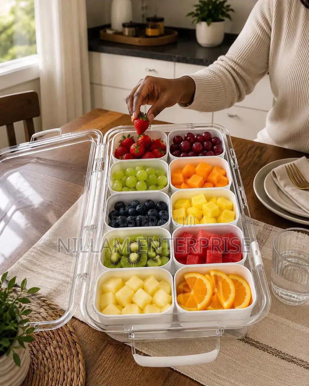 10-Compartment Clear Fridge Box*