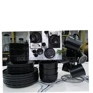 All Black Dinner Set