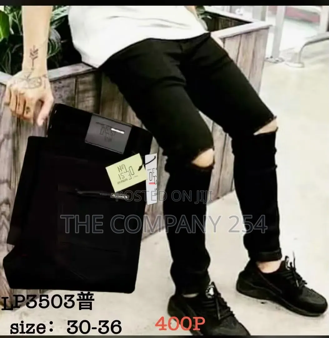 One Cut Original Black Pants for Men