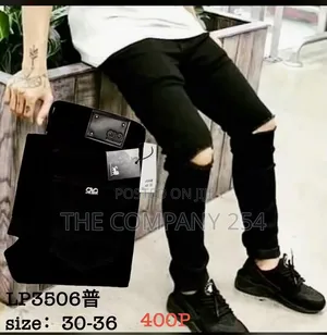 One Cut Original Black Pants for Men