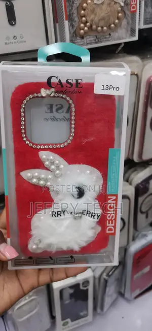 3D Plush Bunny Phone Case, Specifically Sized for the iPhone 12 Pro