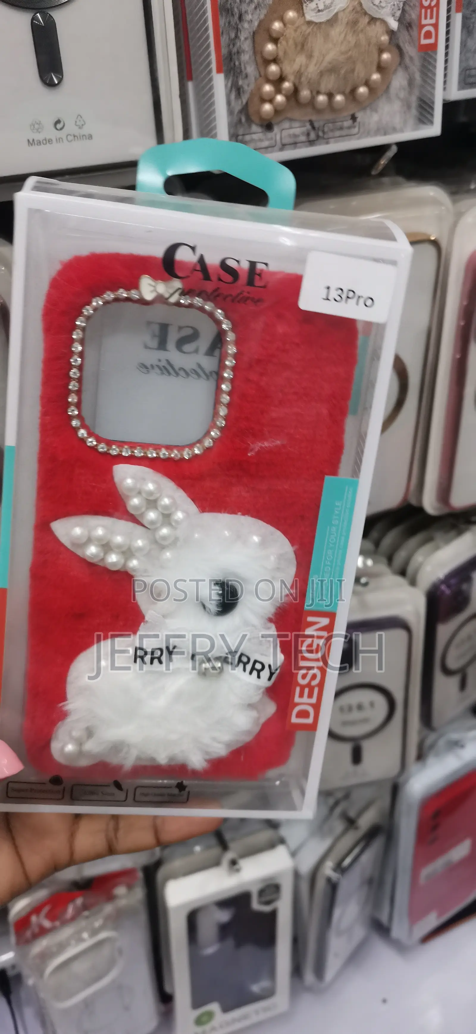 3D Plush Bunny Phone Case, Specifically Sized for the iPhone 12 Pro
