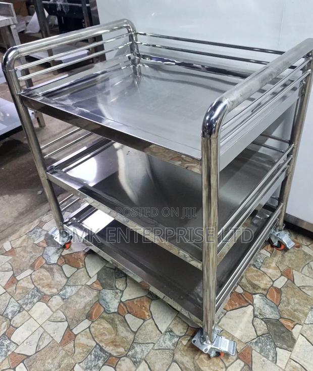 3-Tier Stainless Steel Service/Catering Trolley - main view