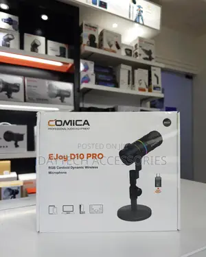 COMICA EJoy D10 PRO RGB Cardioid D Ynamic Wireless Microphone - Black