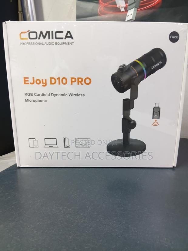 COMICA EJoy D10 PRO RGB Cardioid D Ynamic Wireless Microphone - Black - thumbnail 3