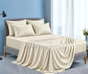 Hotel Quality Fitted Cotton Striped Bedsheets