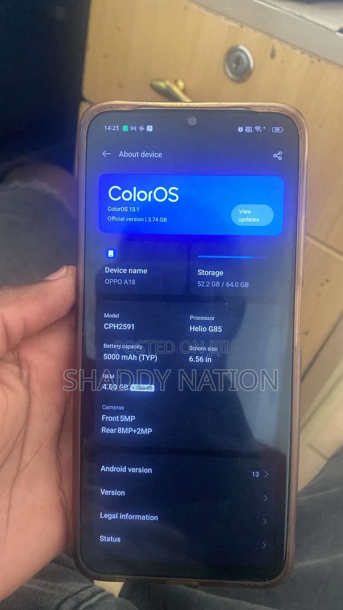 Oppo A18 64 GB Blue