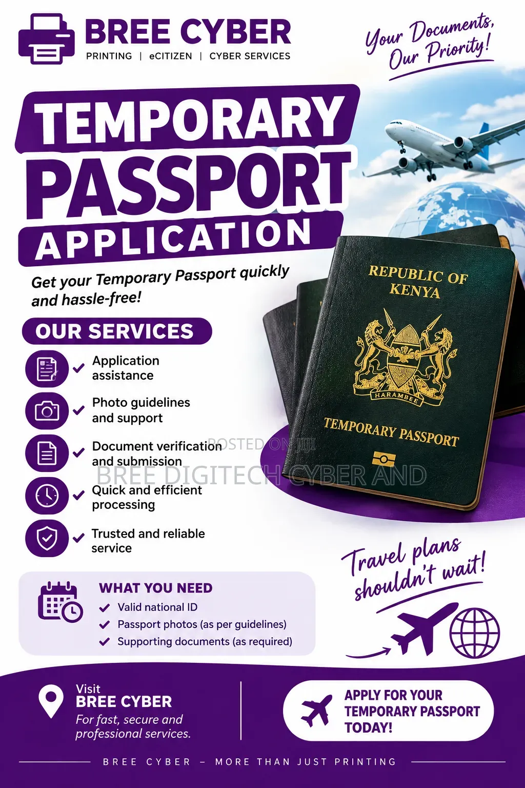 Temporary Passport Application