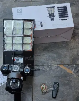 V380pro Triple Lens Solar Light Camera 4G All in One Solar CCTV