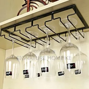 Metallic Wine Glass Holder Rack