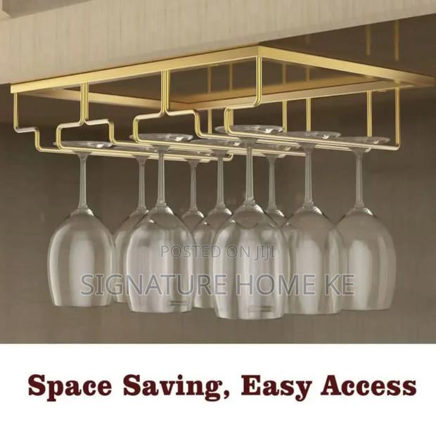 Metallic Wine Glass Holder Rack - thumbnail 3