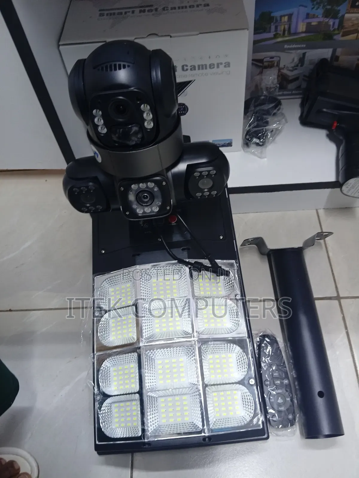 Smart AI Solar CCTV Camera 300W for Home Safety and Lighting