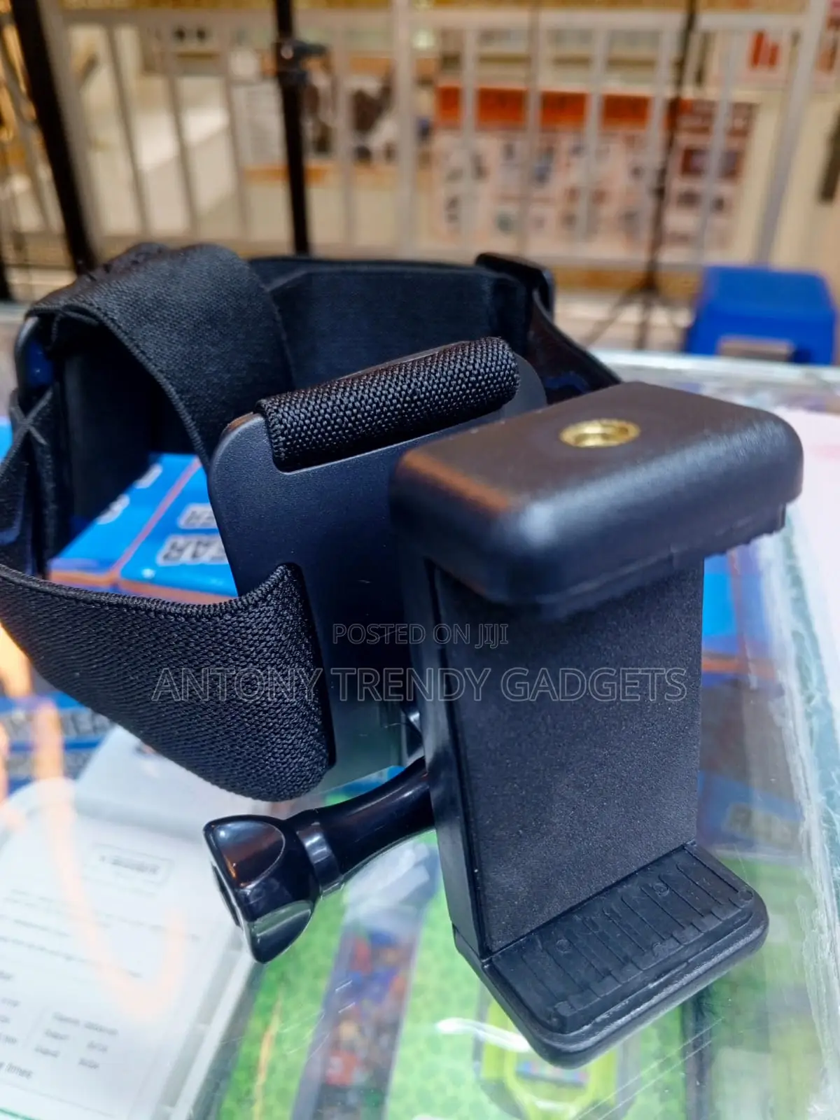 Adjustable Head Strap Mount With Phone Holder and Camera Adapter