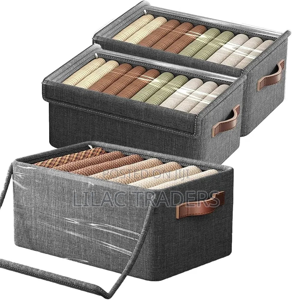 Foldable Clothes Organizer With Transparent Dustproof Cover Pa