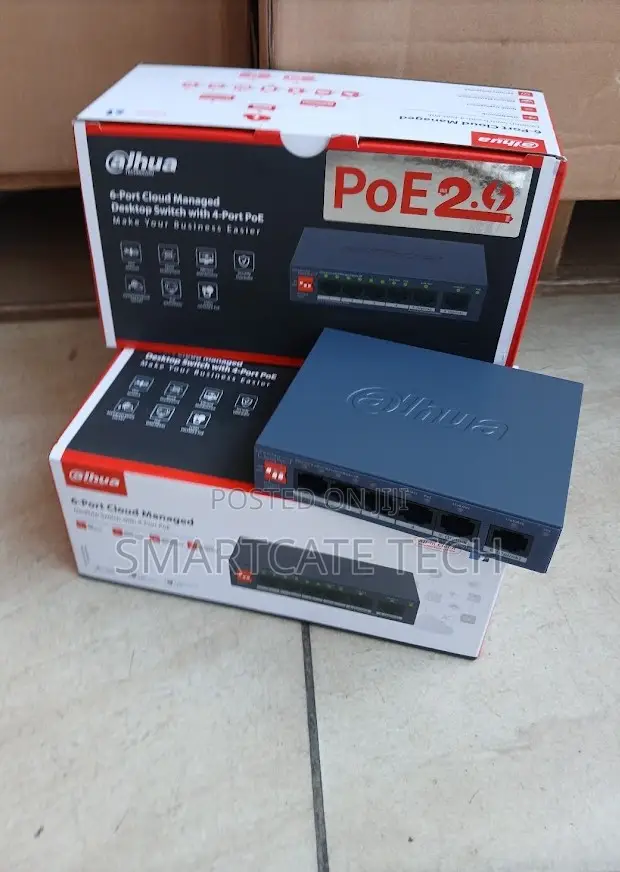 Dahua 4-Port 10/100 MBPS PoE Switch for CCTV Networking