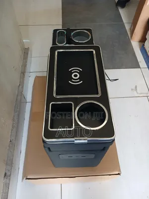 Noah Armrest Console With Wireless Charger – Cup Holders & Storage Box