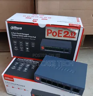 Dahua 10/100 MBPS Fast Ethernet Switch With 4 PoE Ports and 2 Uplinks