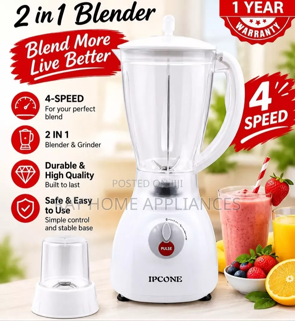 White 2 in 1 Ipcone Electric Blender