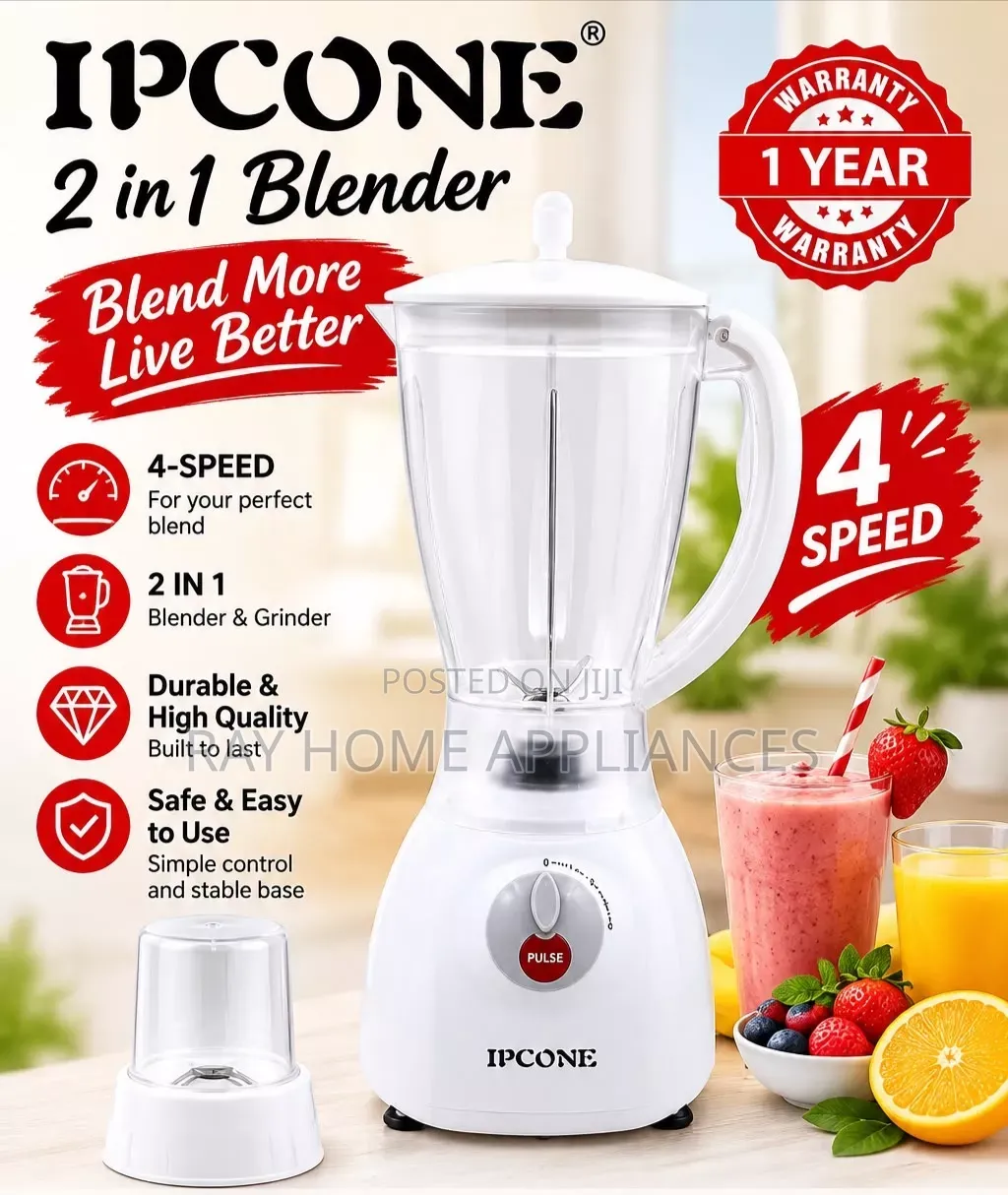 White 2 in 1 Ipcone Electric Blender