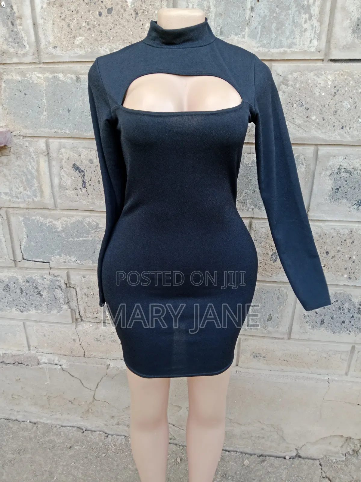 Black Sleeveless Mini Dress With White Collar