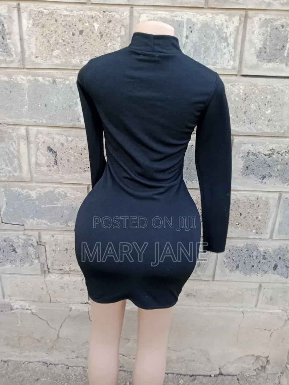 Black Sleeveless Mini Dress With White Collar