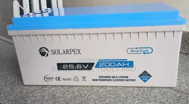 Solarpex 25.6v 200ah Rechargeable LiFeP04 Lithium Ion Battery