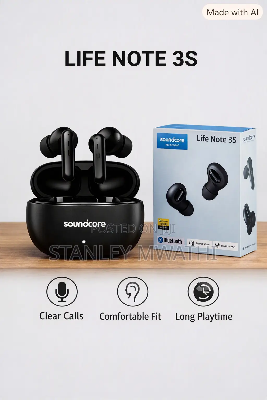 Anker Soundcore True Wireless Bluetooth Earbuds - New