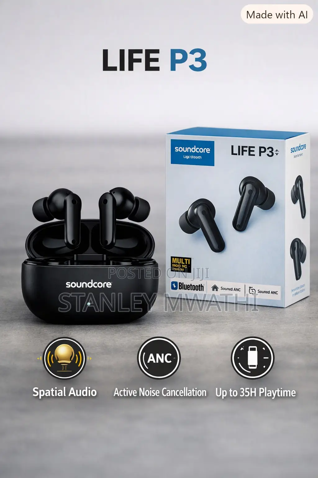 Anker Soundcore True Wireless Bluetooth Earbuds - New
