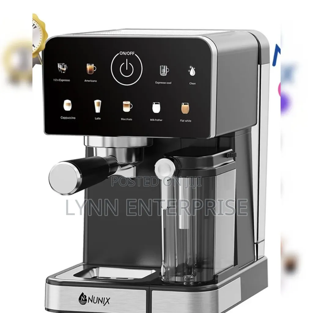 Nunix Espresso Coffee Machine, Automatic Milk Frother, Touch Control