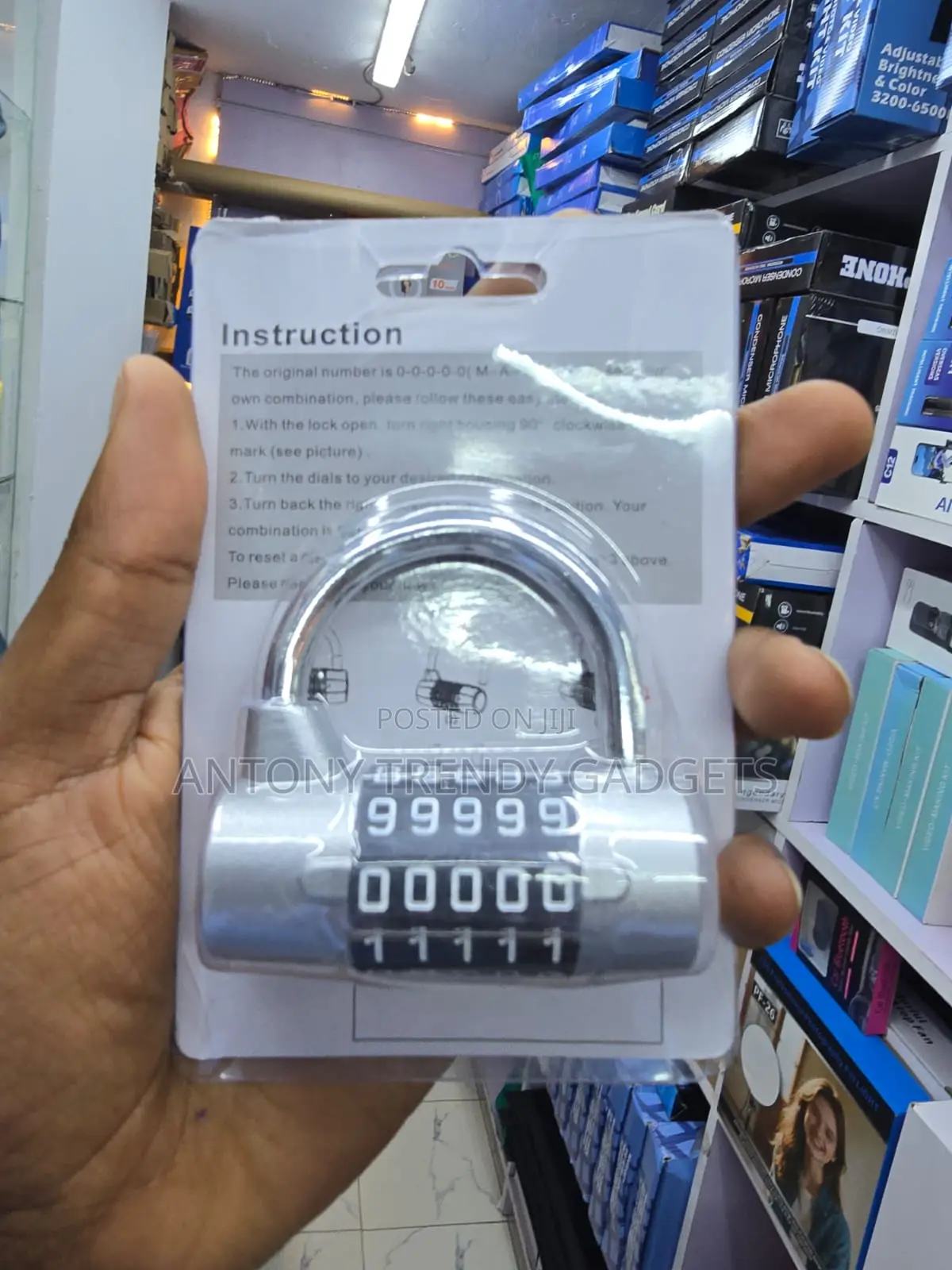 Secure 5-Digit Code Padlock With Adjustable Password Locking