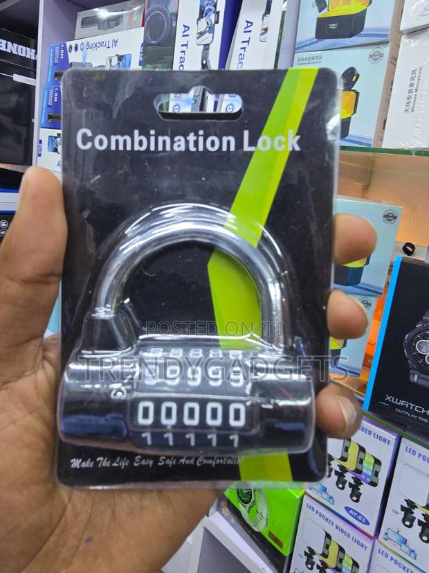 Five Digit Number Lock With Resettable Code and Strong Shackle - thumbnail 2