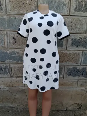 Zara Trafaluc White Mini Dress With Black Polka Dots