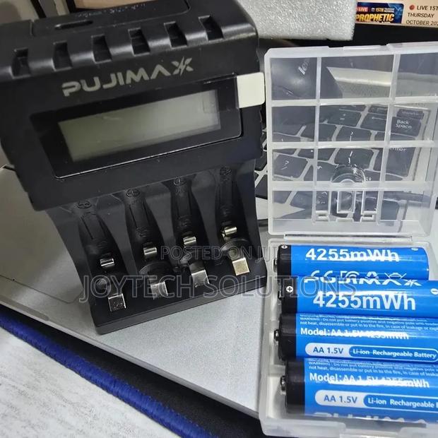 Offer! PUJIMAX AA 1.5V Rechargeable Batteries + Type-C LCD Charger