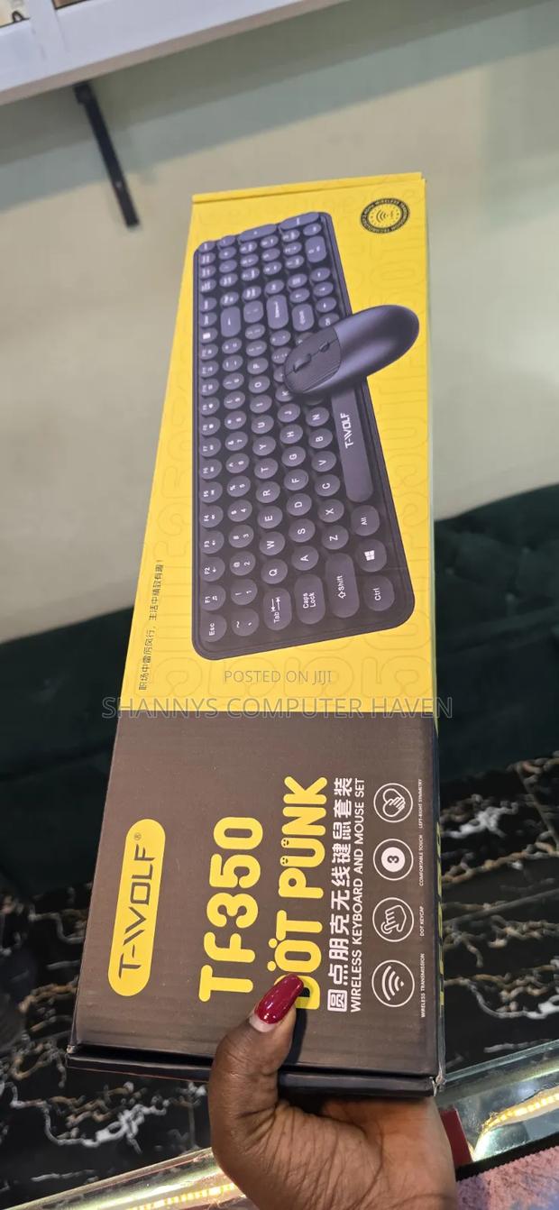 Wireless Keyboard & Mouse Combo – Dot Punk  - main view