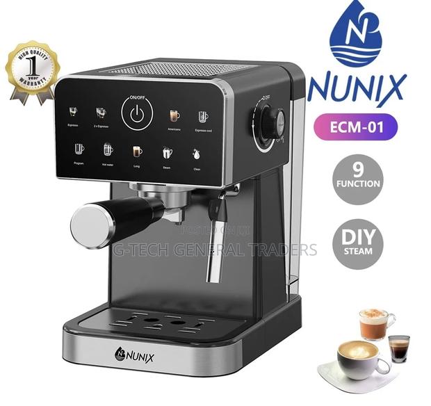 Nunix ECM-01, a 9-Function Digital Espresso Coffee Machine. - main view