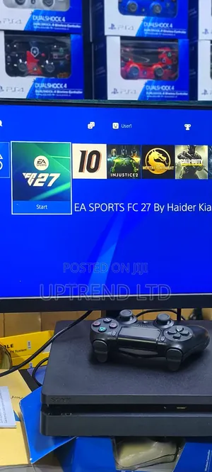 Black Playstation 4 Slim Chipped With Fc27 and Other Latest Games