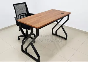 Set of Metallic Desk and a Chair