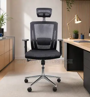 Rotatable Mesh Ergonomic Chair With Adjustable Lumbar Support