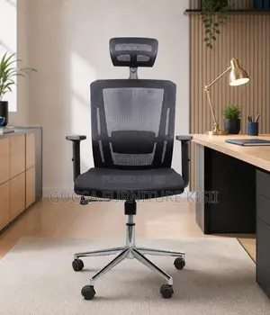Rotatable Mesh Ergonomic Chair With Adjustable Lumbar Support