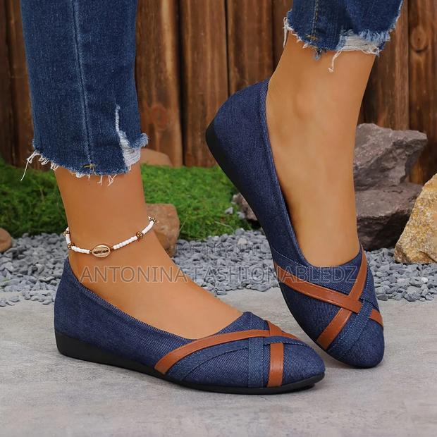 Ladies Denim Doll Shoes - thumbnail 4