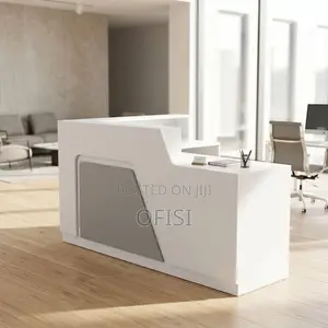 Reception Desk; Modern White Reception Counter Desk