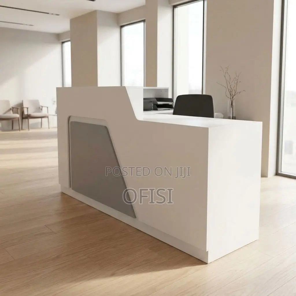 Reception Desk; Modern White Reception Counter Desk
